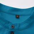 thumbnail image 6 of Bpyeka Men's Stand Collar Partial Button Sleeveless Henley Tank Tops, Palm Tree Graphic Casual Athletic Shirts for Running Workout & Summer Daily Wear, S-3XL, Blue, 6 of 7
