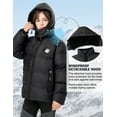 thumbnail image 6 of Lavenicole Ski Coat Black Puffer Winter Jacket Thick Fleece Lined Warm Hooded Outerwear for Boys 4-15, 6 of 8