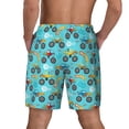 thumbnail image 4 of Uemuo Cartoon Monster Truck Pattern Mens Swim Trunks Quick Dry Board Shorts with Mesh Lining, Stretch Beach Shorts Quick Dry No-Chafing Board Shorts-3X-Large, 4 of 9