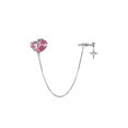 thumbnail image 1 of Jinsinto Boucles d'Oreilles Zircons Cœur Rose, 1 of 5