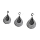 thumbnail image 2 of Cesta colgante de frutas de 3 piezas, cesta colgante de pared para verduras y frutas para jardín gris, 2 of 8