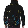 thumbnail image 7 of Rateoe Color Musical Notes Pattern Mens Hoodie, Pullover Hooded Sweatshirt, Kangaroo Pocket Hoodie Ideal for Daily Wear, Travel and Home-3X-Large, 7 of 7