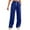 Blue, variant on Huowey Women's Pants Solid Color Wide Straight Leg Sweatpants Joggers Pants Workout Active Sports High Waisted Yoga Pants with Pockets