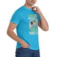 thumbnail image 5 of Level 10 Unlocked Awesome 2011 Men'S Basic Short Sleeve T-Shirt Spider Baby Blue Small, 5 of 5