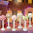 thumbnail image 3 of Inflatable Candy Cane Christmas Lollipop Decor 47.2 Inch PVC Outdoor Indoor Party Decoration Festive Photo Prop for Yard Home Store, 3 of 7