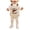 Khaki, variant on Quealent Baby Boy Girl Thanksgiving Outfit Onesie Bubble Romper Strap Waffle Overalls Bodysuit (Khaki, 12-18 Months)