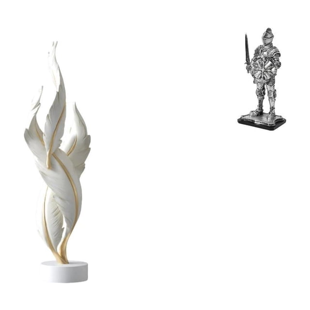Escultura De Caballero De Plumas, Colección Moderna De Resina, Artesanía, Figura Decorativa, Adorno De Mesa Vintage Creativo Para Chimenea, Gabinete De Oficina, Entrada, Estantería, Regalo