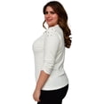 thumbnail image 2 of Blusa con perlas en hombros, modelo 3743-C (blanco) blanco 36 Roman Fashion Blusa extra 3743-C, 2 of 5