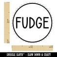thumbnail image 2 of Fudge Flavor Scent Rounded Text Self-Inking Rubber Stamp Ink Stamper - Blue Ink - Mini 1/2 Inch, 2 of 7