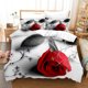 thumbnail image 1 of 3D Rosa Roja Funda de edredón Juego de ropa de cama Fundas de almohada 61, 1 of 4