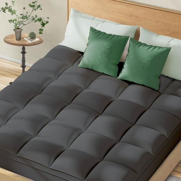 Topllen Twin Mattress Topper For Back Pain Extra Thick Pillow Top Mattress Pad Cover With 8-21 Inch Deep Pocket Soft Mattress Protector Overfilled Down Alternative (Gray Twin)