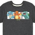 thumbnail image 3 of Pokémon - Squirtle, Charmander and Bulbasaur - Youth Short Sleeve Graphic T-Shirt, 3 of 5