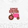 thumbnail image 4 of Inktastic Pink Tractor Little Sister Girls Baby Dress, 4 of 5