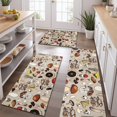 thumbnail image 2 of Red Mushroom Light Pattern Kitchen Rugs Sets Of 3,Kitchen Runner Rugs Non Skid Washable,Decorative Kitchen Floor Mats for Kitchen,Sink,Laundry,17"x30"+ 17"x47" + 17"x59", 2 of 6