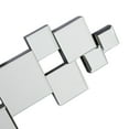 thumbnail image 4 of DecMode 21" x 48" Silver Slim Geometric Wall Mirror with Stacked Square Mirrors, 4 of 11