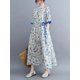 thumbnail image 5 of Vestido Irfora Vestido suelto de mujer con bolsillos Floral Medias mangas Cordón en la cintura Vestido de vacaciones Irfora Vestido, 5 of 5