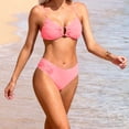 thumbnail image 5 of qucoqpe Bikini Sets for Women Two-piece Bathing Suit Summer Fashion Casual Solid Color Beach Swimsuit, 5 of 6