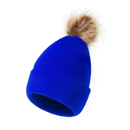 

Kids Knitted Boys Baby Lined Toddler Hat Pom Girls Cap Hat Cotton Winter Hats Leisure Vacation Daily Cap