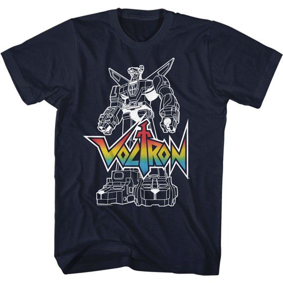 Voltron withlogo Navy Adult T-Shirt 4Xl