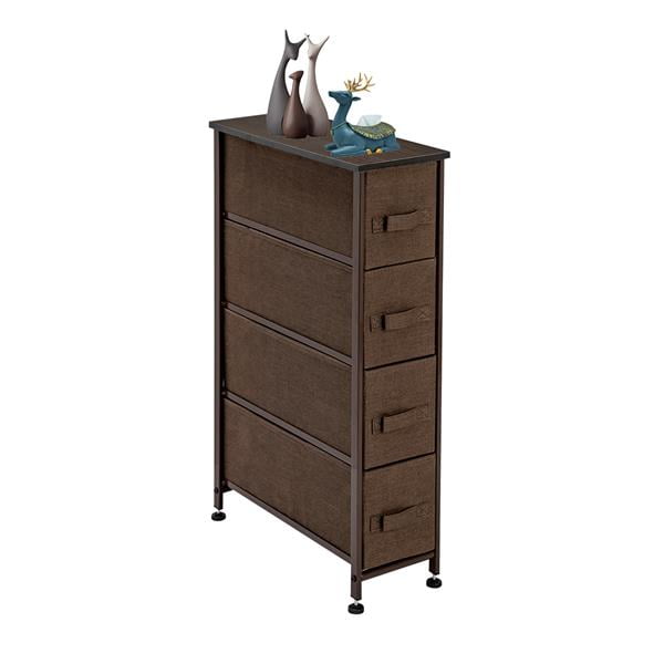 Narrow Dresser Tower with 4 Fabric Drawers Vertical Storage for