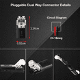 thumbnail image 3 of Conector Enchufable de Doble Cable + Hebilla de Bloqueo, Sin Corte de Pelado de Cables Conector LED de 2 VíAs y 2 para AWG 20-24 40 Piezas, 3 of 5