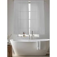thumbnail image 6 of Grey Semi Sheer Window Curtains 72 Inches Long, Modern Pure Gray Rod Pocket Voile Silky Chiffon Curtain Light Filtering Drapes for Living Room, Kitchen, Bedroom, 52"x72", 2 Panels, 6 of 9