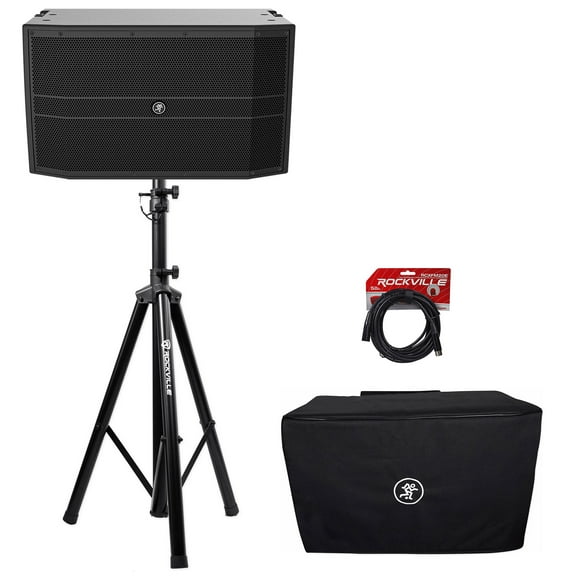 Mackie DRM12A 2000 Watt 12" Arrayable Powered DJ PA Speaker Cover Stand Cable