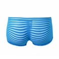 thumbnail image 3 of YWDJ Mens Boxer Briefs Lightweight No Show Mens Striped Underwear Low Waisted Sexy and Funny Mesh Boxer Underwear Briefs Pants Blue M, 3 of 3
