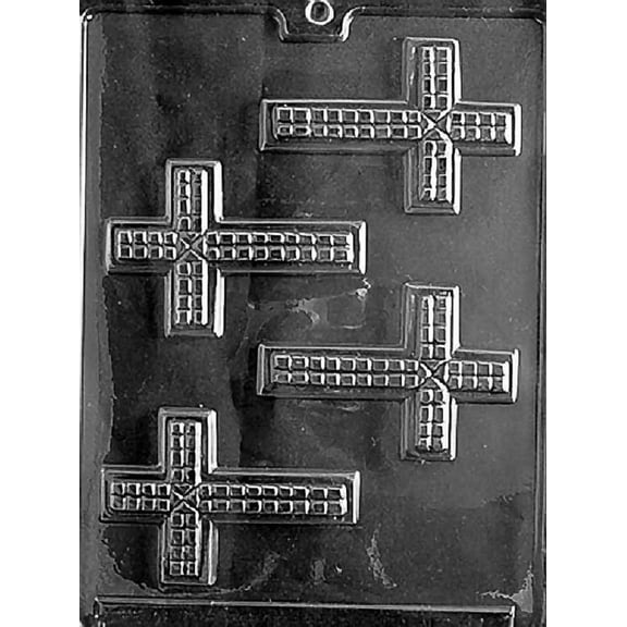 Grandmama's Goodies R010 Fancy Cross Chocolate Candy Soap Mold with Exclusive Molding Instructions