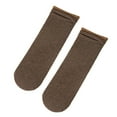 thumbnail image 2 of Brown Socks Women Winter Solid Thick Warm Socks Cozy Crew Socks, 2 of 4