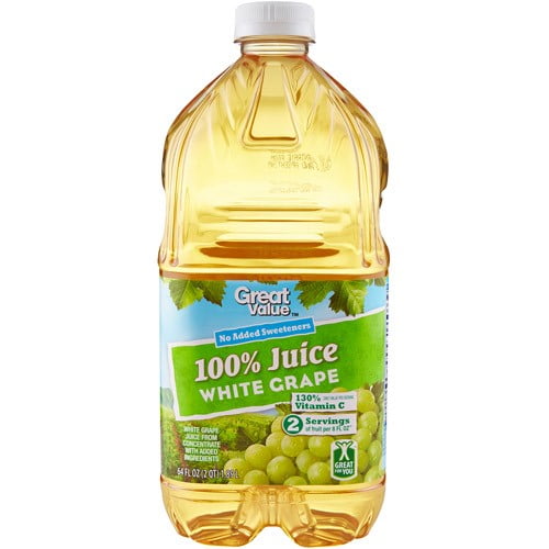 Great Value 100% White Grape Juice, 64 Fl Oz by Great Value