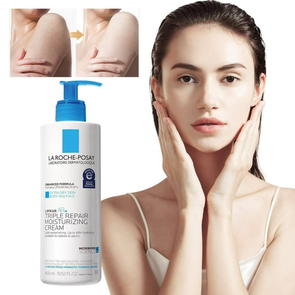 La Roche-Posay Lipikar AP+ Triple Repair Moisturizing Cream, Face & Body Lotion For Dry Skin, Shea Butter & Niacinamide Moisturizer, Gentle Face & Body Cream For Dry, Rough & Sensitive Skin, 13.52 oz