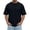 Black, variant on Mens Relaxed Fit Crew Neck T-Shirt Casual Short Sleeve Drop Shoulder Top with Chest Seam Lightweight Breathable Solid Color Summer Daily Wear Fashion Tees White M