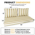 thumbnail image 2 of DTTRA Outdoor Loveseat Cushion Set, 48 x 24 Inch, Water Repellent, 3-Year Fade Resistant, Patio Furniture Cushions with Removable Cover, Ties and Hidden Zipper for Sofa Bench Couch Pads Set, 2 of 8