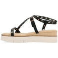 thumbnail image 2 of Journee Womens Lindsay Buckle Platform Sandals, 2 of 9