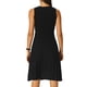 thumbnail image 3 of Vestido Midi Sin Mangas de Punto Plisado V de INSPIRE CHIC para Mujer M Negro, 3 of 5