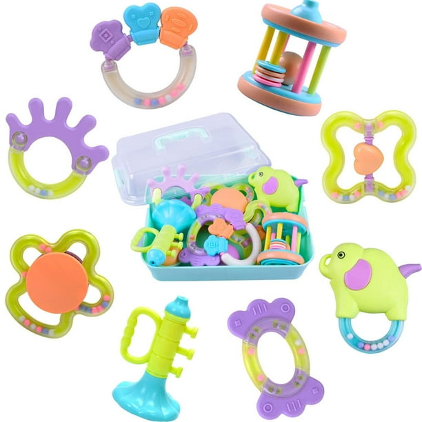 iPlay iLearn Baby Rattles Set, Infants Teething Play Toys, Babies ...