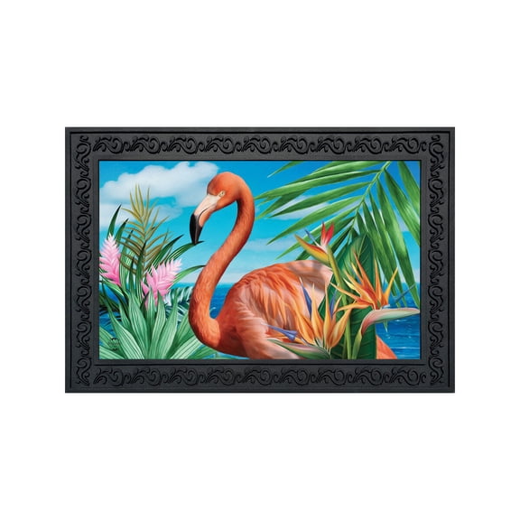Briarwood Lane Doormat 30x18 Indoor Outdoor Flamingo Paradise Summer For Summer Doormat