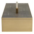 thumbnail image 4 of Uttermost Wessex Traditional Metal/Faux Shagreen Decorative Box in Brass/Black, 4 of 9