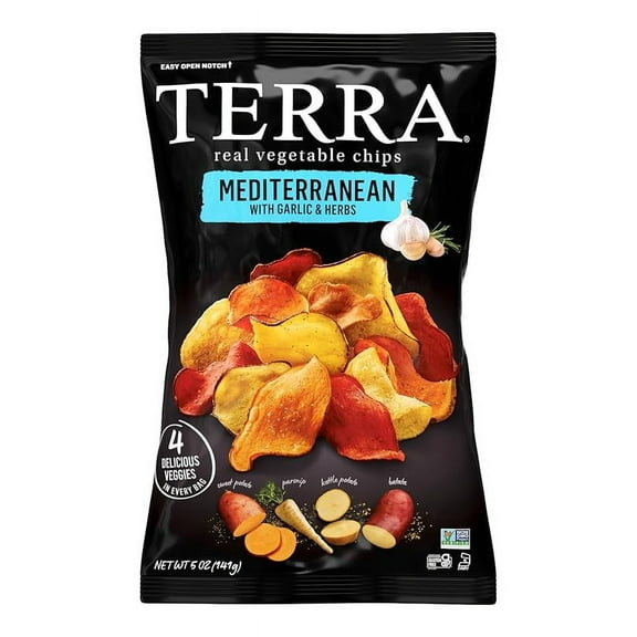 Terra Vegetable Chips, Mediterranean Garlic & Herbs Real Vegetable Chips, 5 oz