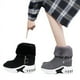 thumbnail image 3 of Botas de nieve para mujer, estilo coreano de invierno, de gamuza, cortas, forradas con vellón, cálidas, de algodón, que aumentan la altura, a la moda, 3 of 5