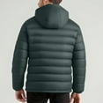thumbnail image 6 of Mrmaere Men's Hooded Packable Puffer Jacket Lightweight Quilted Warm Insulated Coat for Winter Casual & Travel Wear Green M, 6 of 9