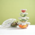 thumbnail image 6 of JoyFul Glass Mixing Bowl Set with Airtight Black Lids, 6 of 12