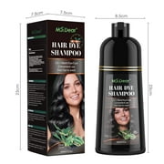 HailiCare Hair Color Shampoo, 500ml Natural Coconut Oil Hair Dye Shampoo,Colors Hair in Minutes, Long Lasting,Natural Black