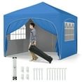 thumbnail image 1 of Costway 10 X 10 FT Pop up Canopy Tent Outdoor Easy Setup Sunshade with Wheeled Bag Blue, 1 of 10