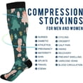 thumbnail image 4 of FREEAMG 1 Pairs Cute Dinosaur Compression Socks for Women Men Knee High Stocking for Running,Athletic,Medical, 4 of 7