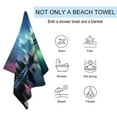 thumbnail image 3 of Aurora Starry Sky Beach Towel – with A Unique Design, Extra Large,XL (32”x 63”) for Kids & Adults, 3 of 7