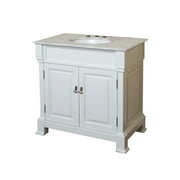 Bellaterra Home 36 in Single sink vanity-wood-white