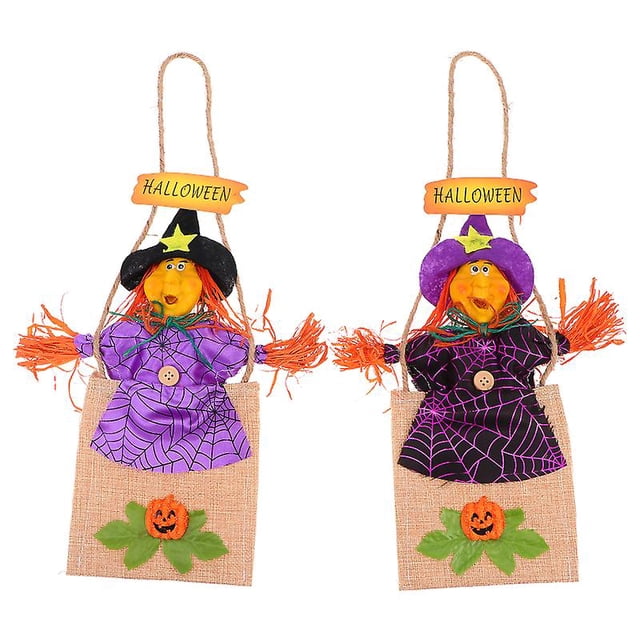 2 piezas colgantes de espantapájaros de Halloween Allinless decoraciones