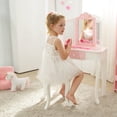 thumbnail image 5 of Fantasy Fields Princess Kids Vanity Table and Mirror Set with Stool – Gisele Twinkle Star, White/Pink, 5 of 12
